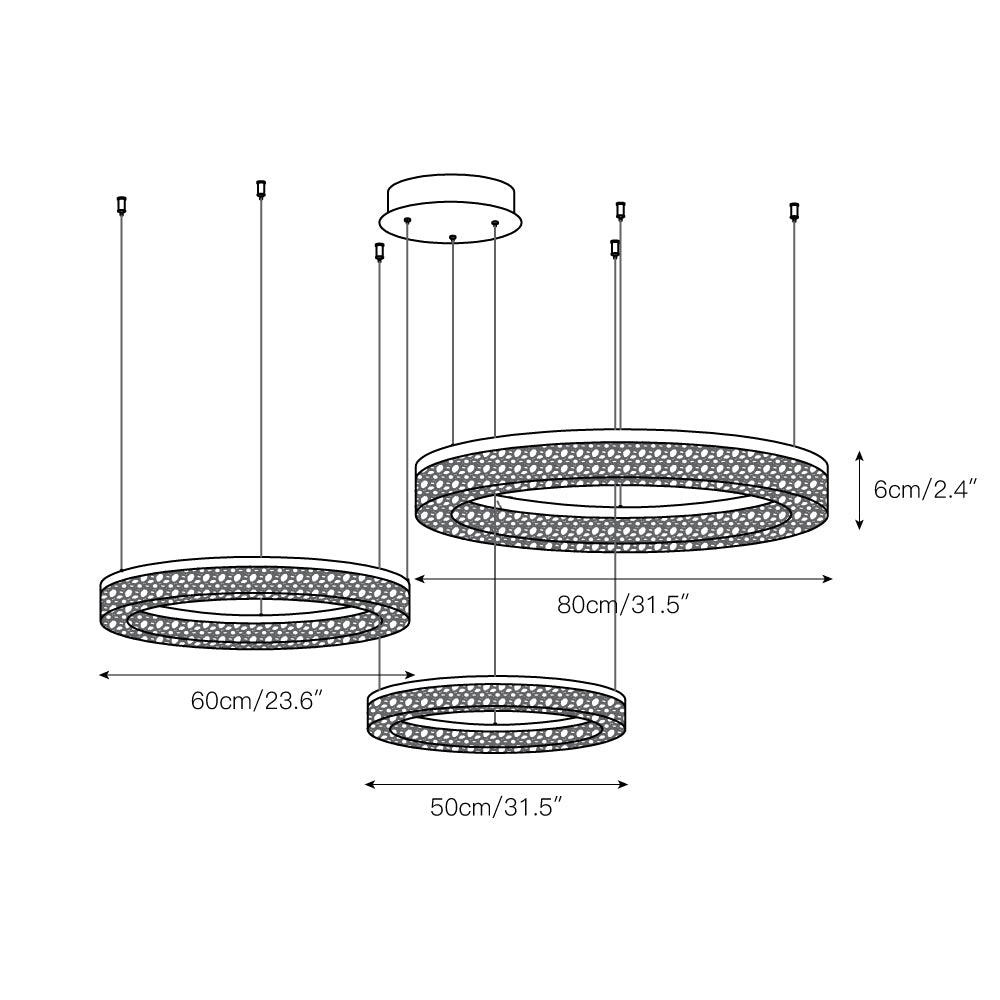 Coblitz Round LED Chandelier