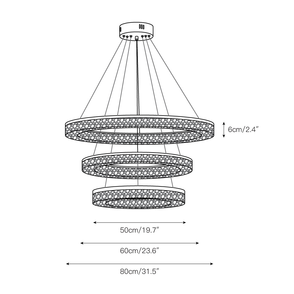 Coblitz Round LED Chandelier