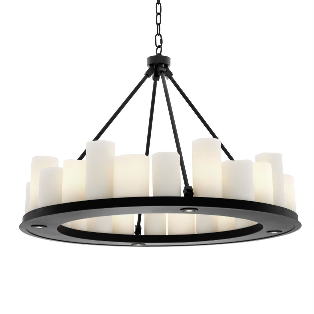 Commodore Ring Modern Chandelier - [Black/Brass]