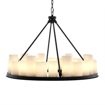 Commodore Ring Modern Chandelier - [Black/Brass]