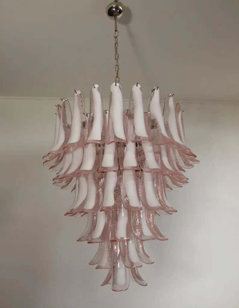 Murano Chandelier – 75 petals – Pink