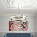 Rock Crystal Concorde Chandelier 40''