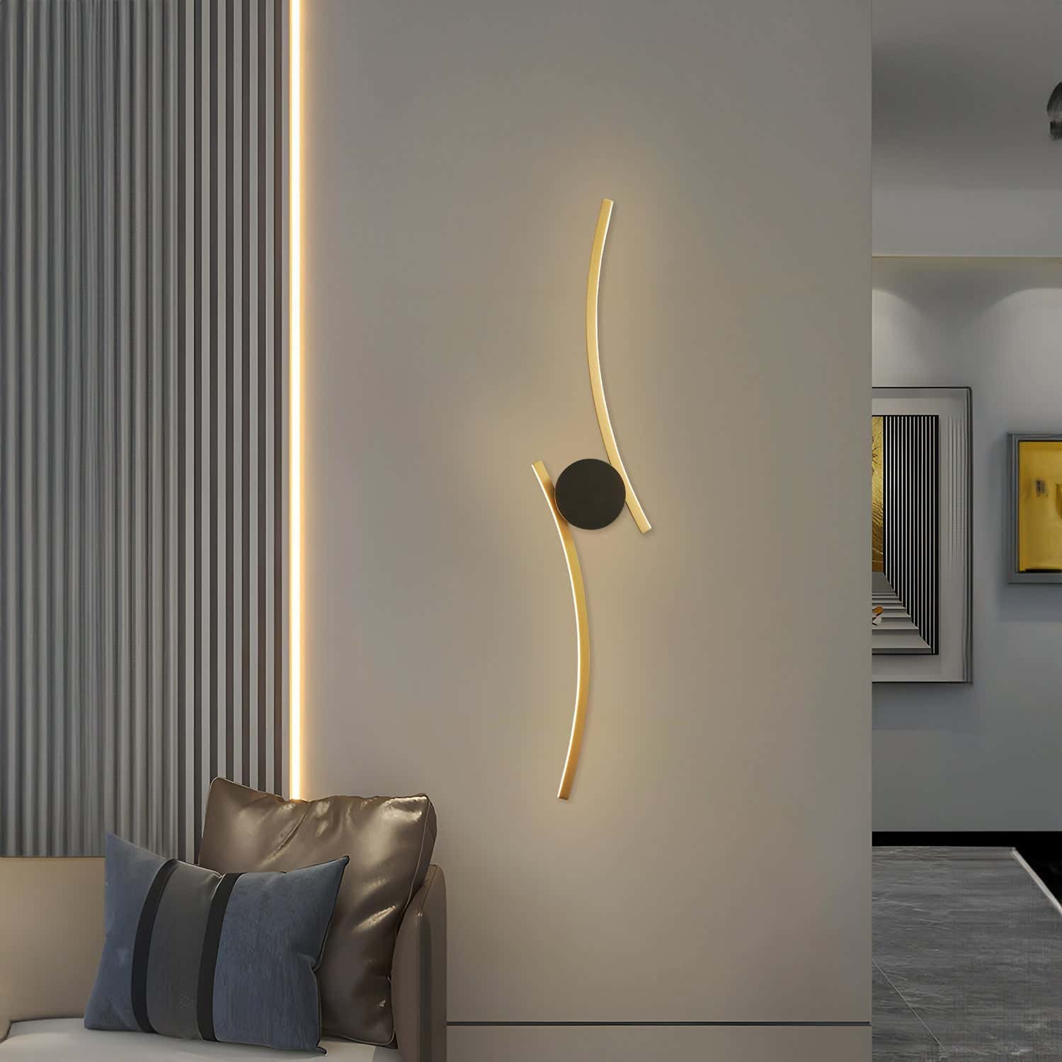 Coordinates 3 Brass Wall Lamp