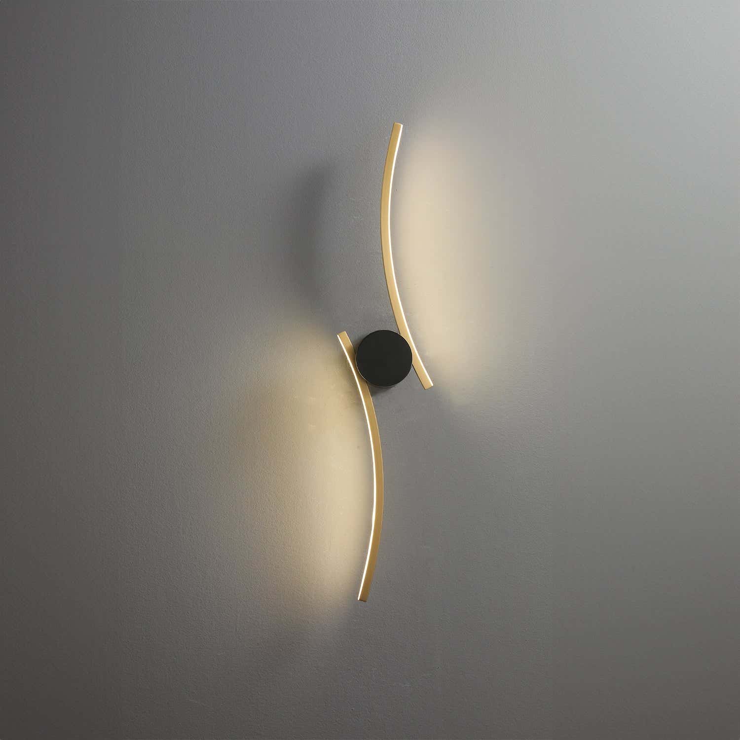 Coordinates 3 Brass Wall Lamp