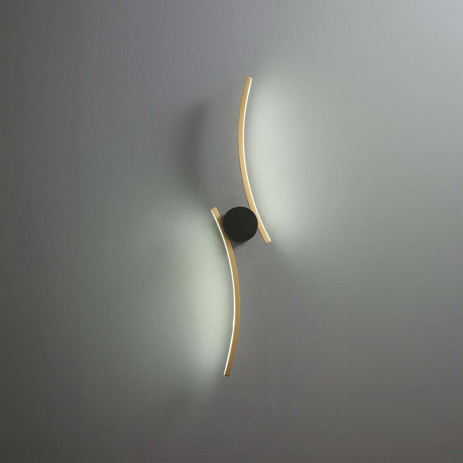 Coordinates 3 Brass Wall Lamp