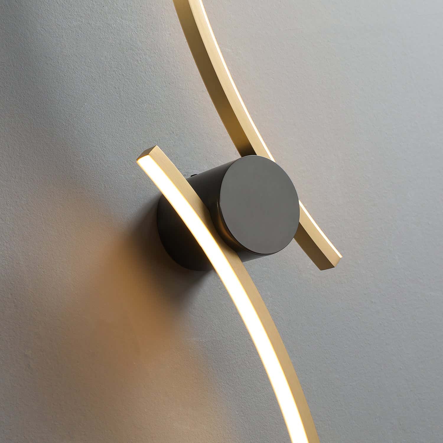 Coordinates 3 Brass Wall Lamp