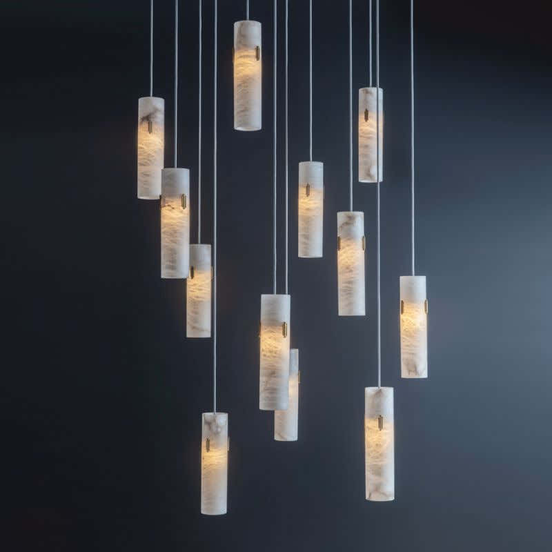 Alabaster Deco Cluster Chandelier