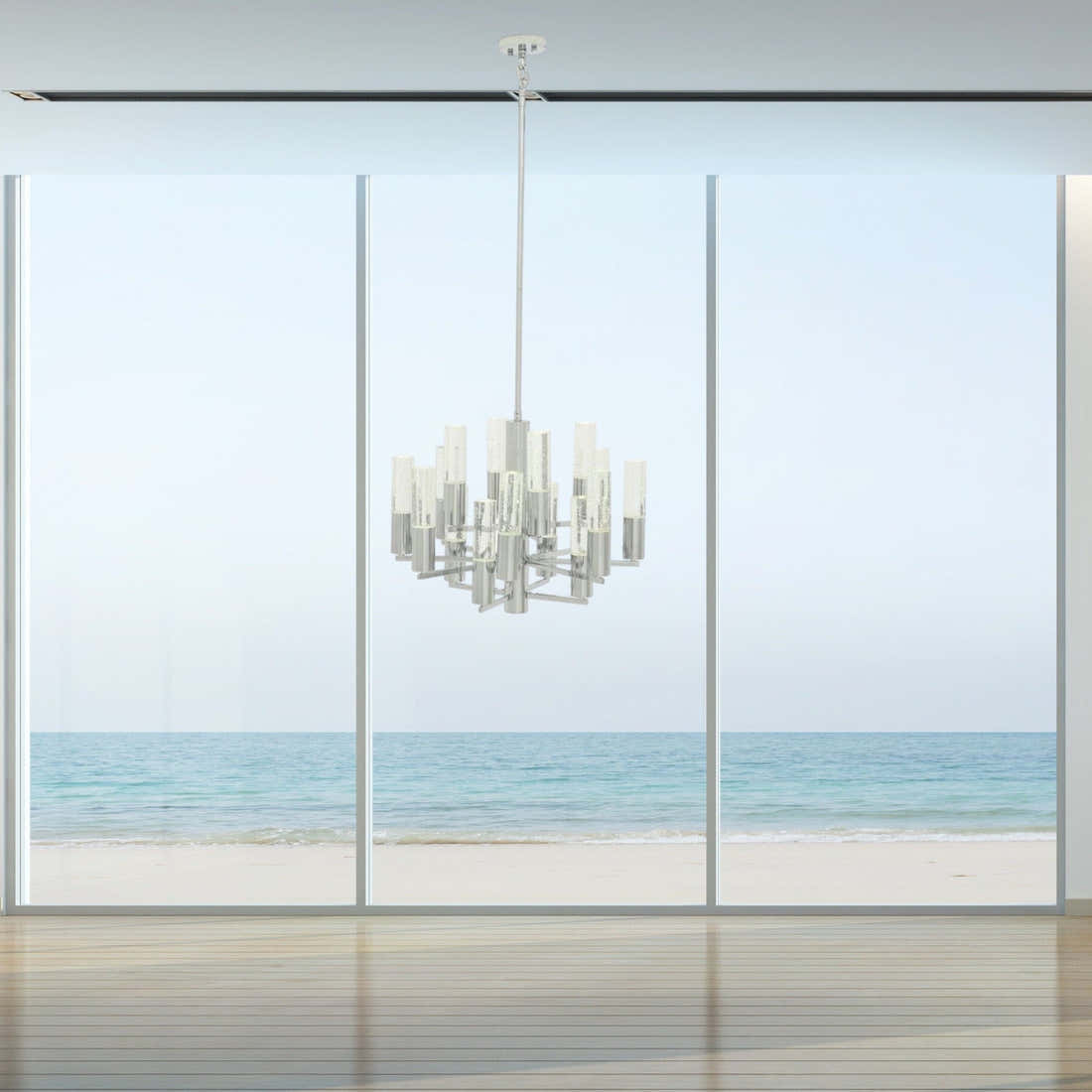 Crystal Cylinders Chandelier // 16 Lights // Dimmable
