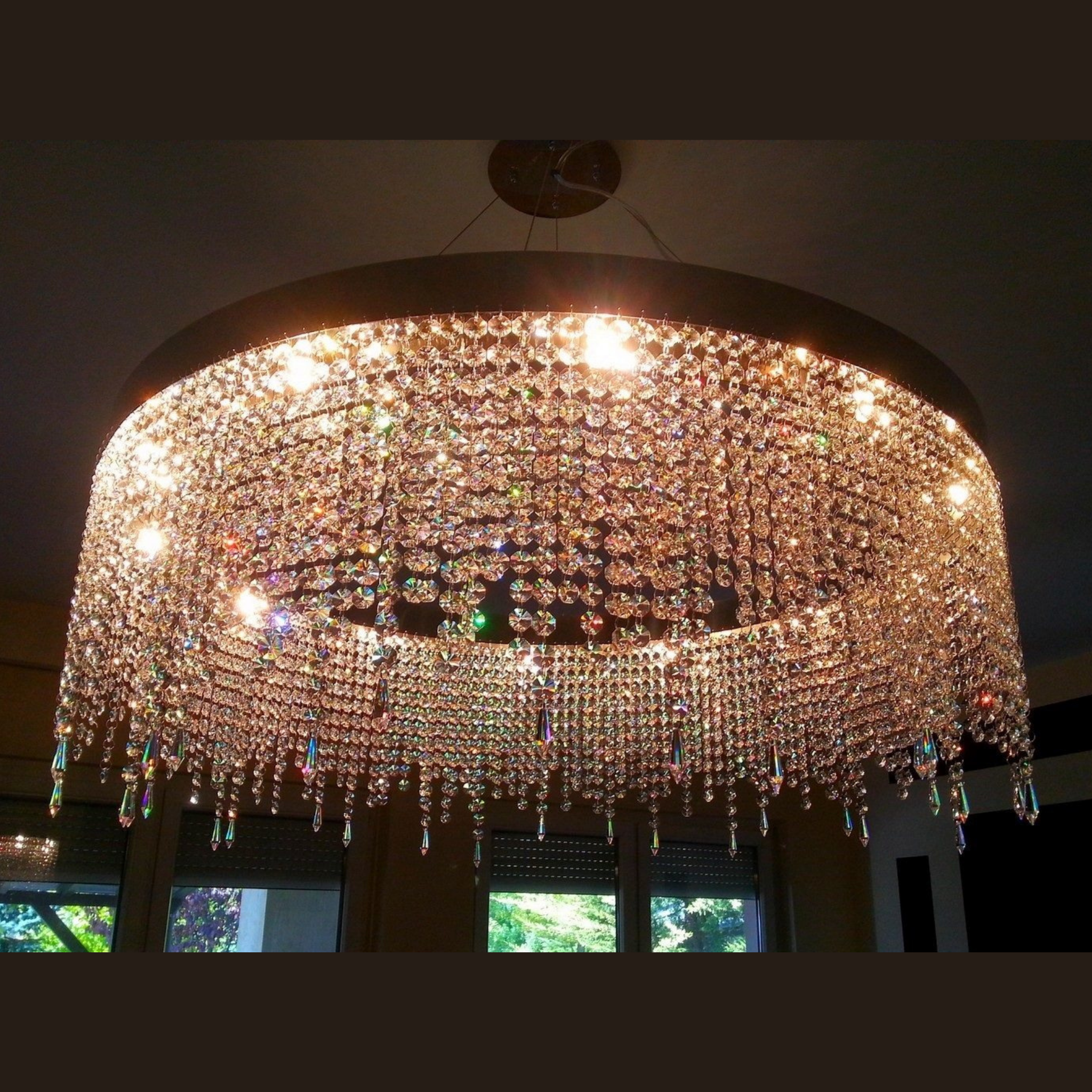 Crystal Rain Modern Glass Chandelier - Luchiante