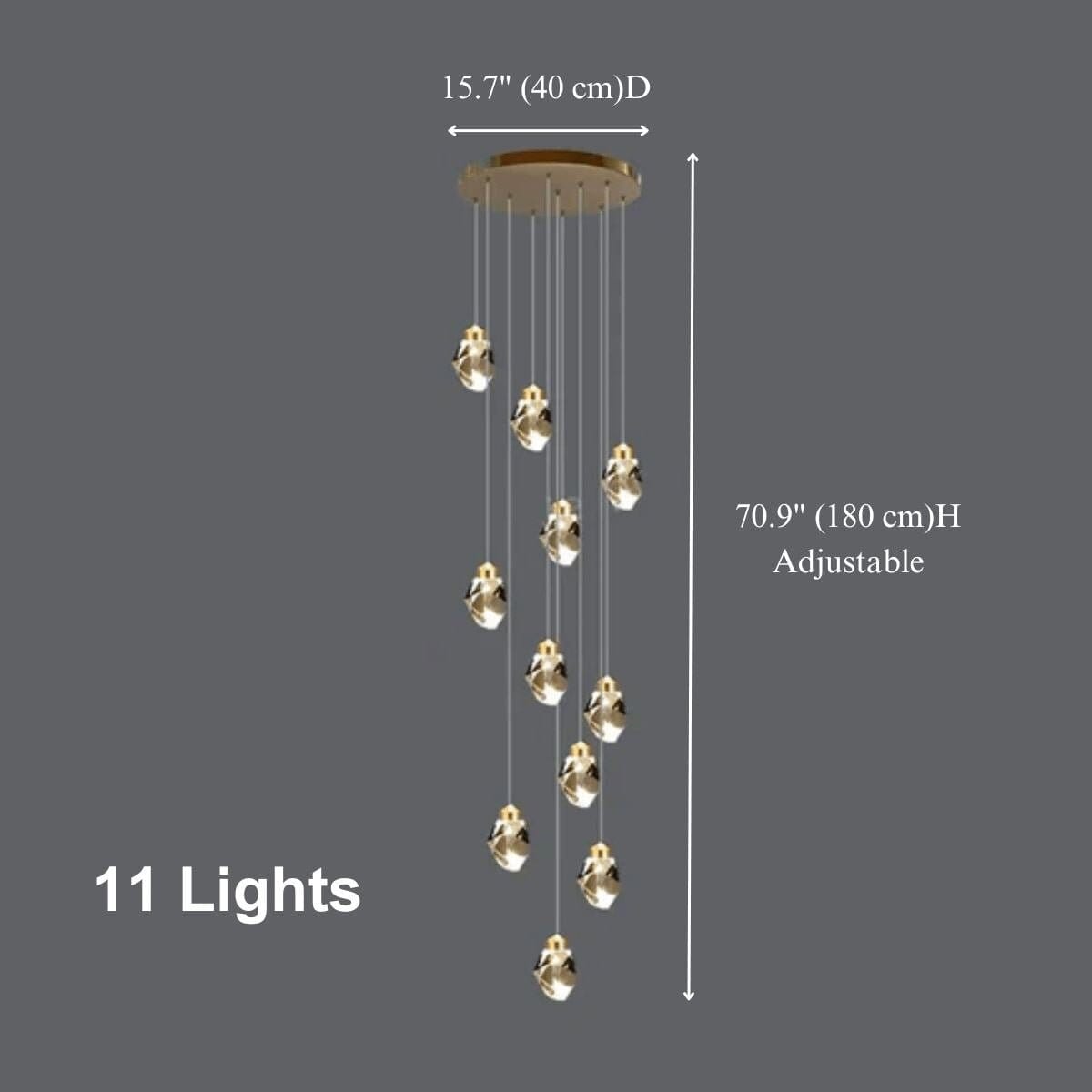 Crystal Rock Chandelier(Grand)