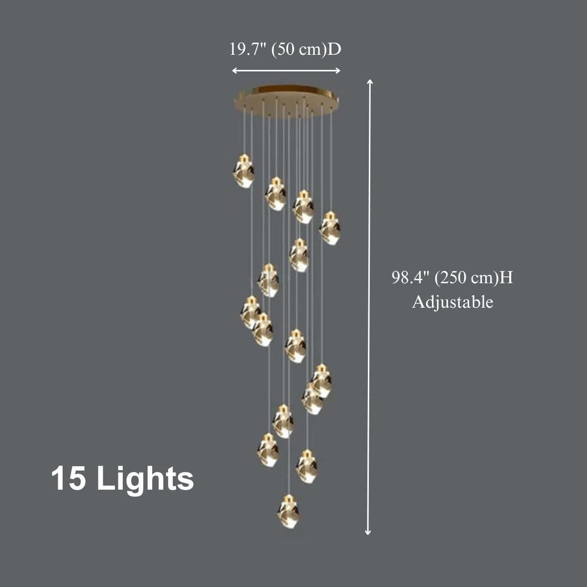 Crystal Rock Chandelier(Grand)