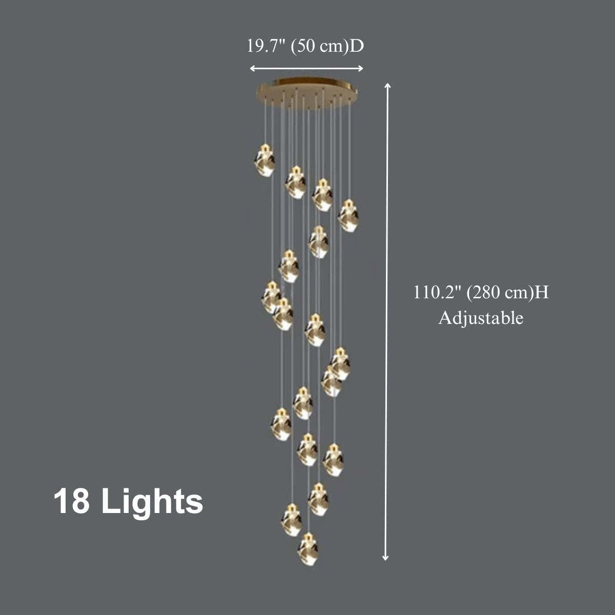 Crystal Rock Chandelier(Grand)