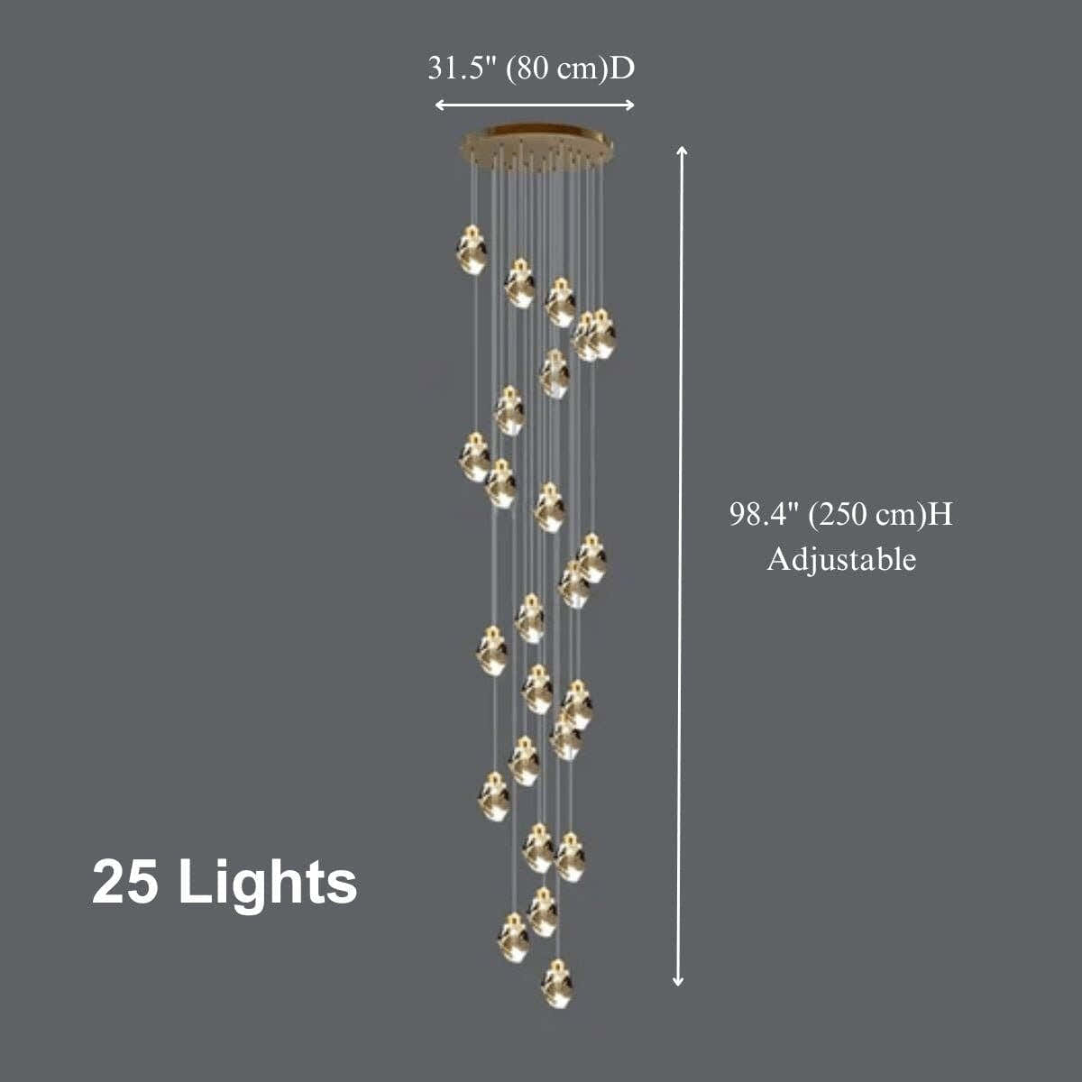 Crystal Rock Chandelier(Grand)