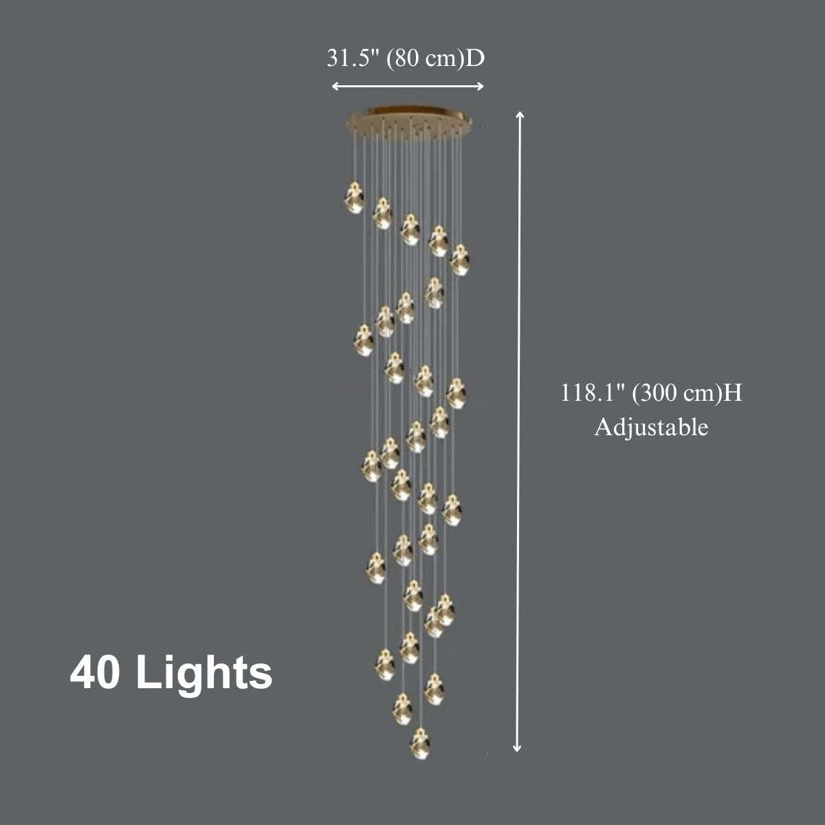 Crystal Rock Chandelier(Grand)