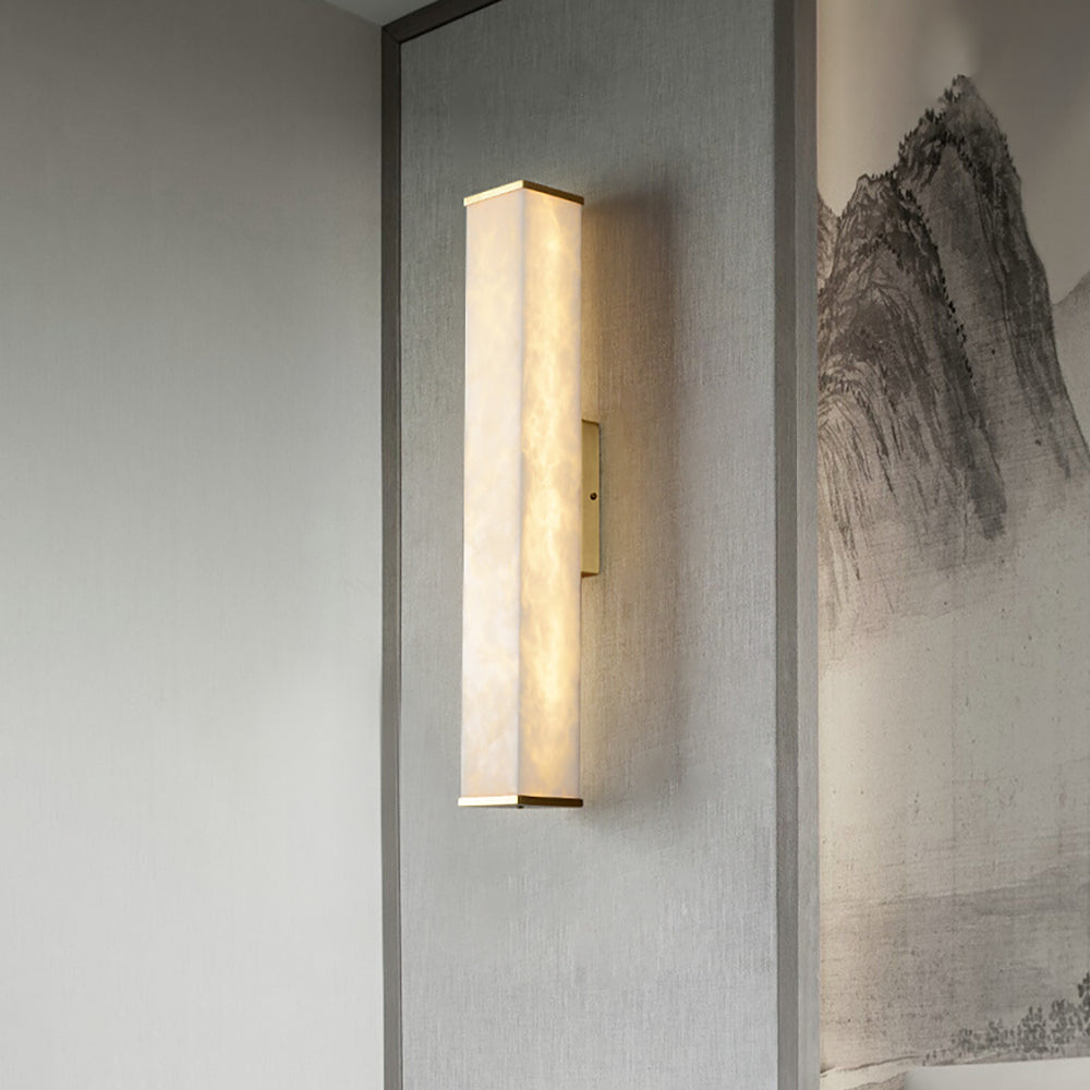 Cuboid Alabaster Wall Light