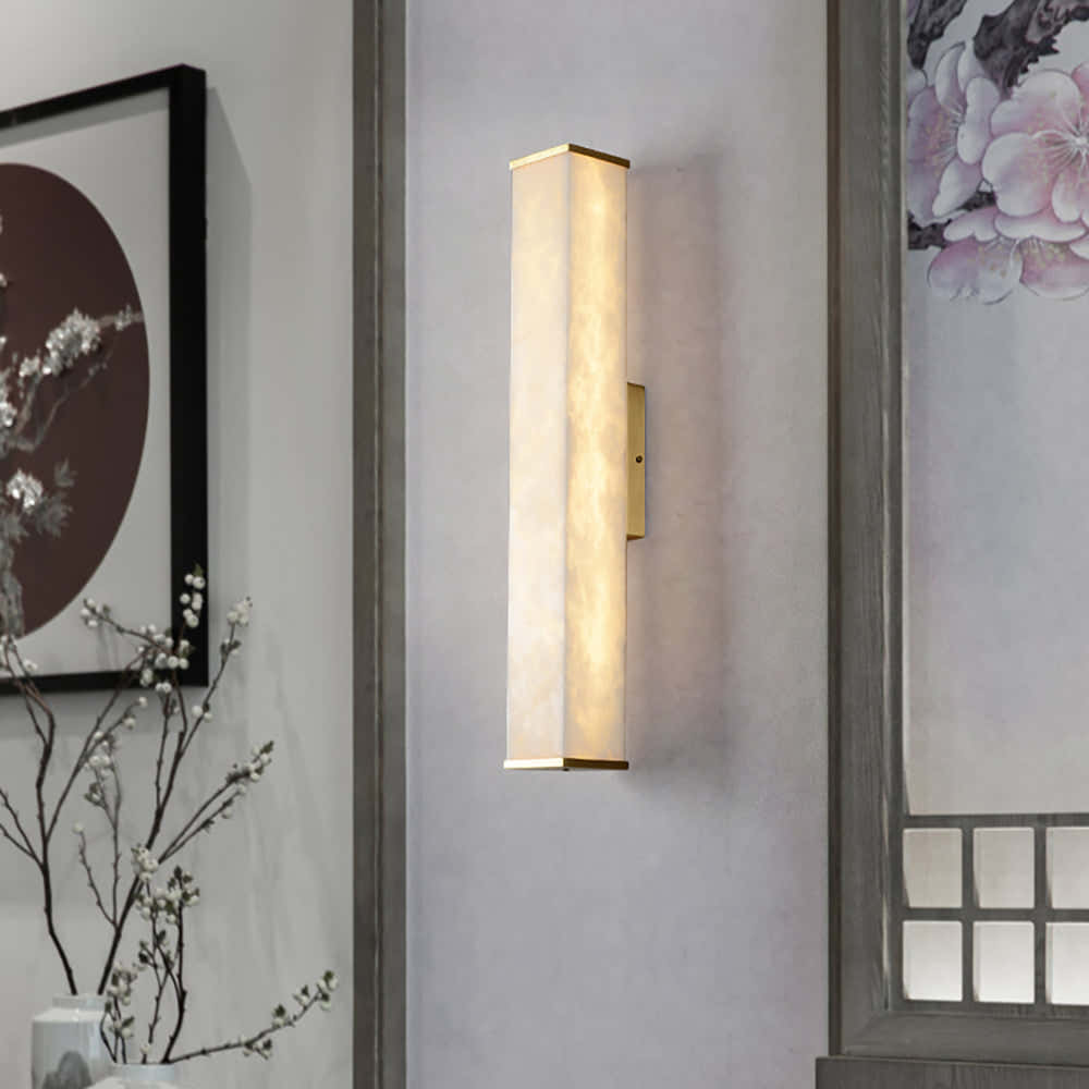 Cuboid Alabaster Wall Light
