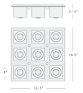 Glaçon 9 Light Flush Mount