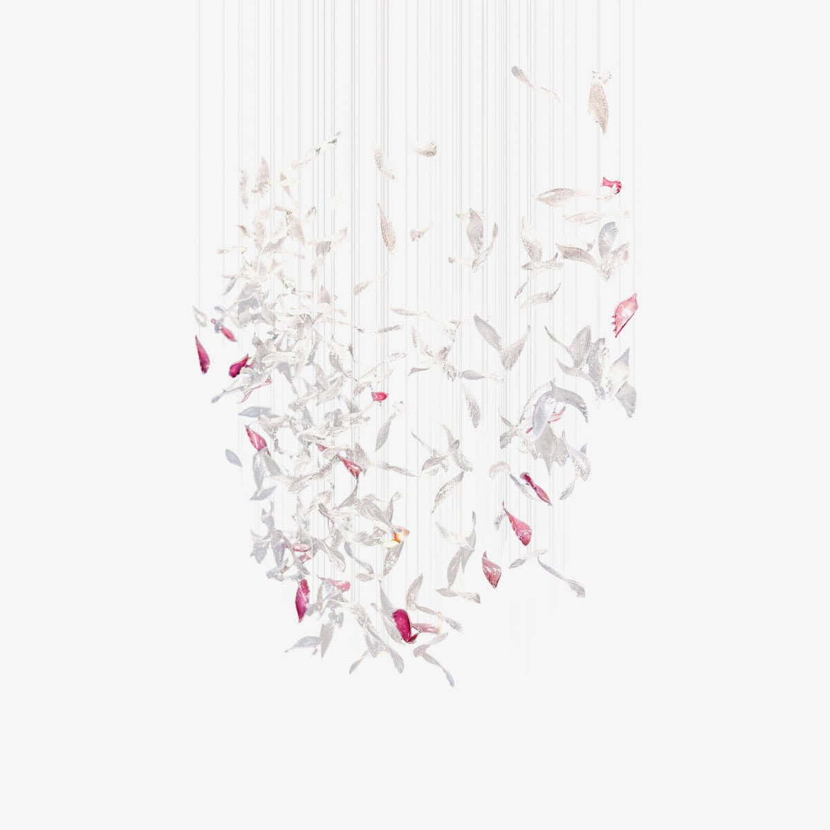 Flying Glass Feather Chandelier