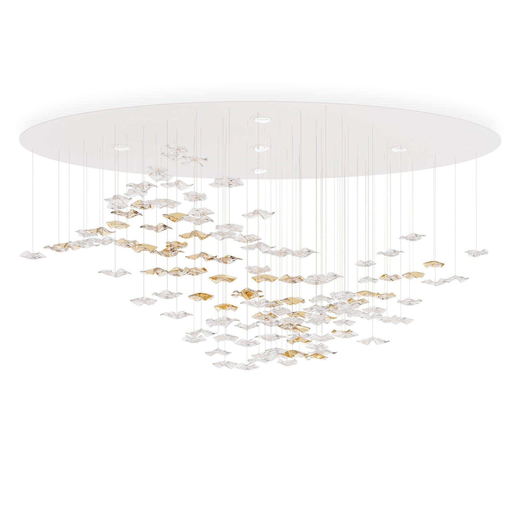 Tidal Art Glass Chandelier (With Canopy)