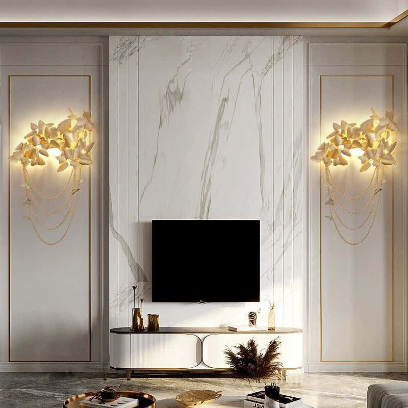 Golden Leaf Sconce 23.6"  47.2"