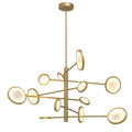 Domani Modern Brass Chandelier - (Antique Brass Finish | Alabaster) 