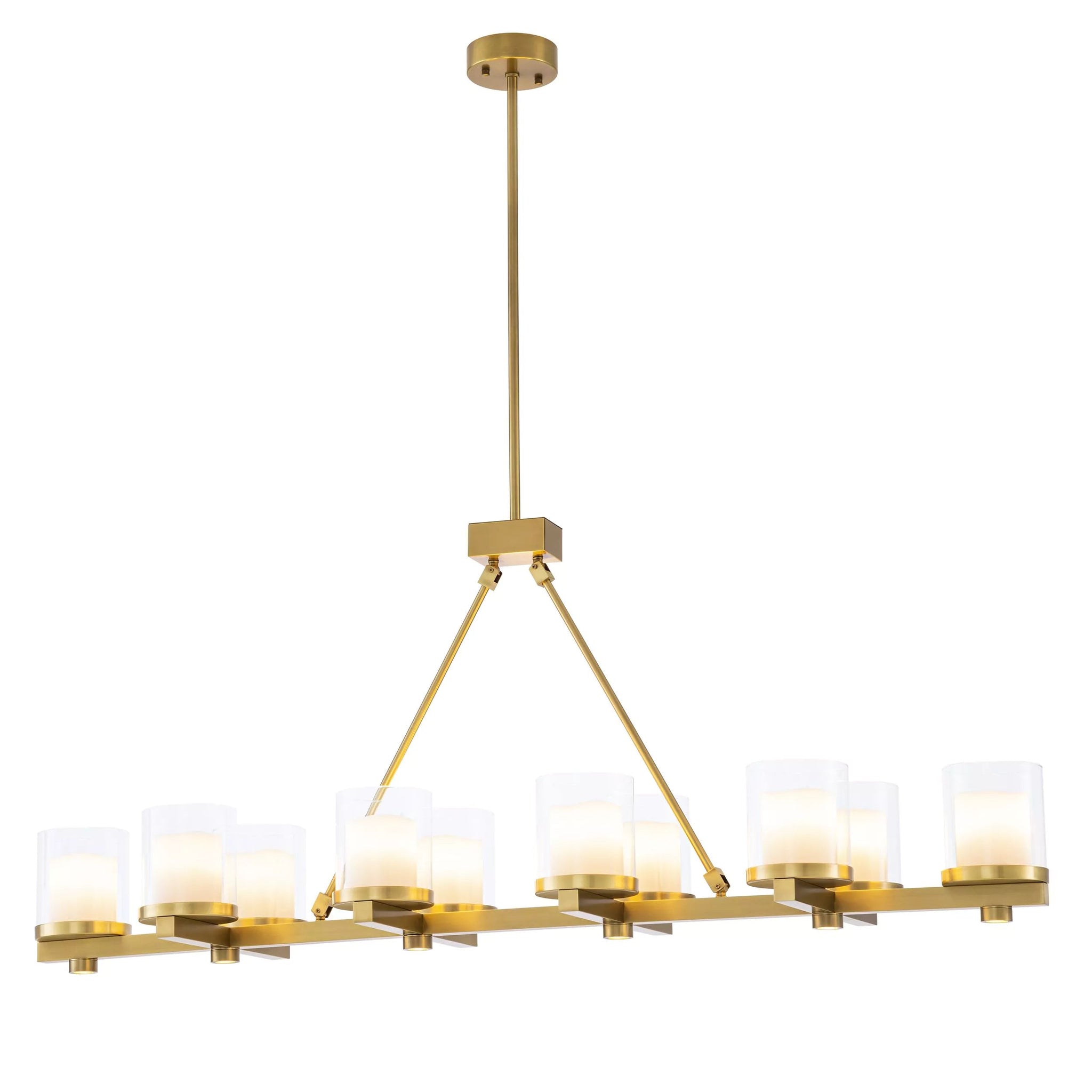 Donovan Modern Brass Chandelier (Antique Brass/Bronze Finish/Clear Glass)