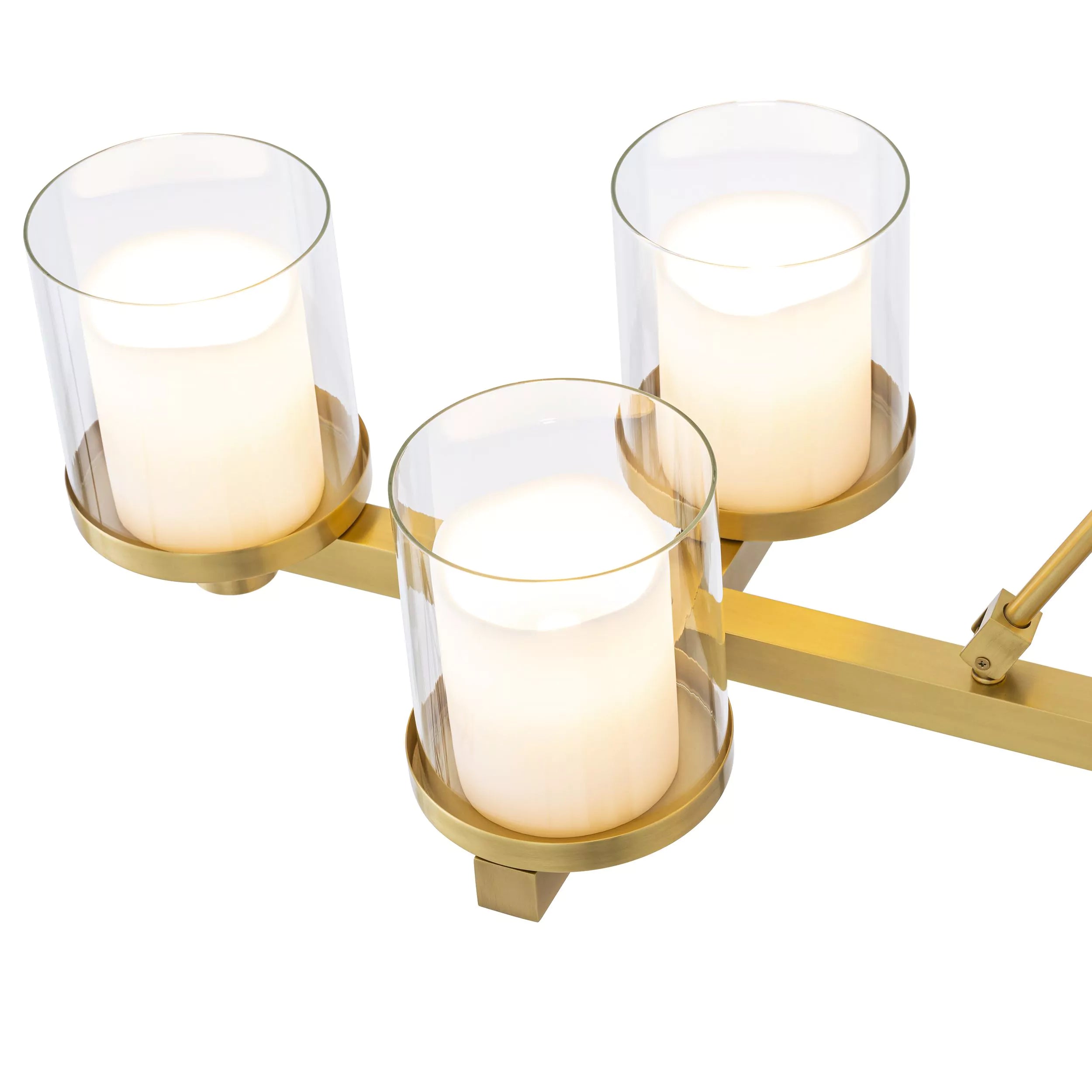 Donovan Modern Brass Chandelier (Antique Brass/Bronze Finish/Clear Glass)