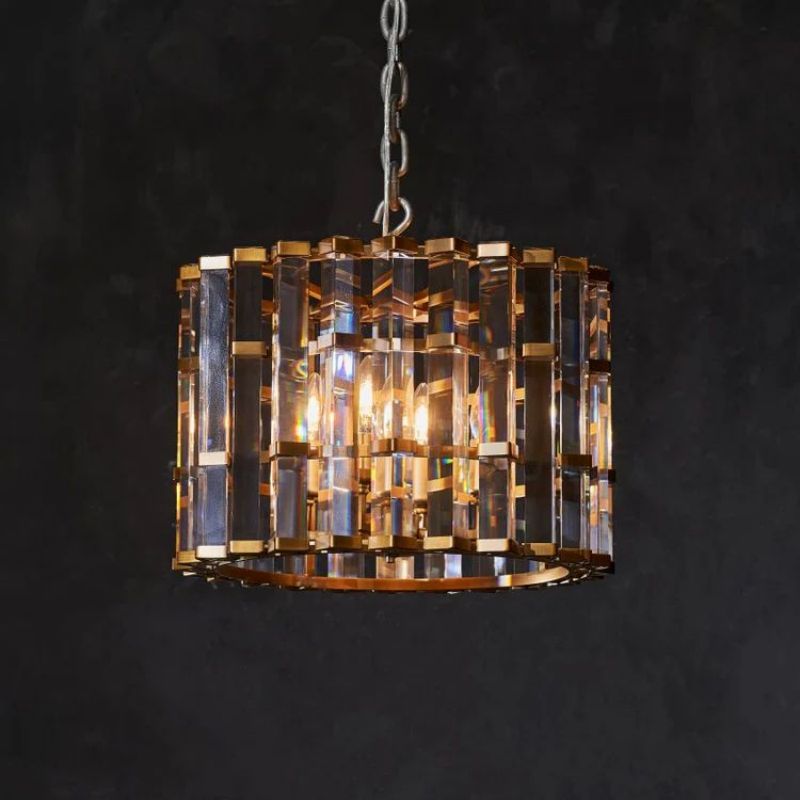 Dora Glass Round Chandelier