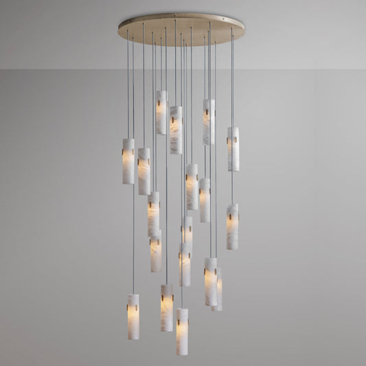 Alabaster Deco Cluster Chandelier