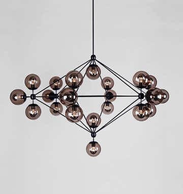 Modo Chandelier 68" - 6 Sided, 21 Globes