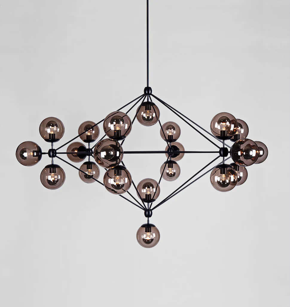 Modo Chandelier 68" - 6 Sided, 21 Globes