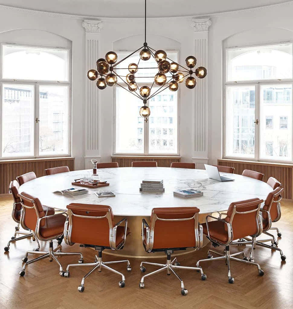 Modo Chandelier 68" - 6 Sided, 21 Globes