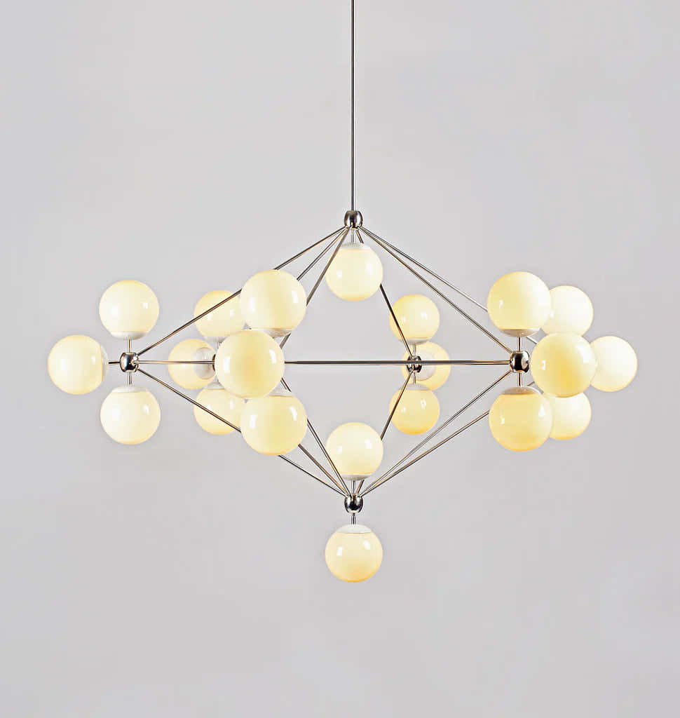 Modo Chandelier 68" - 6 Sided, 21 Globes