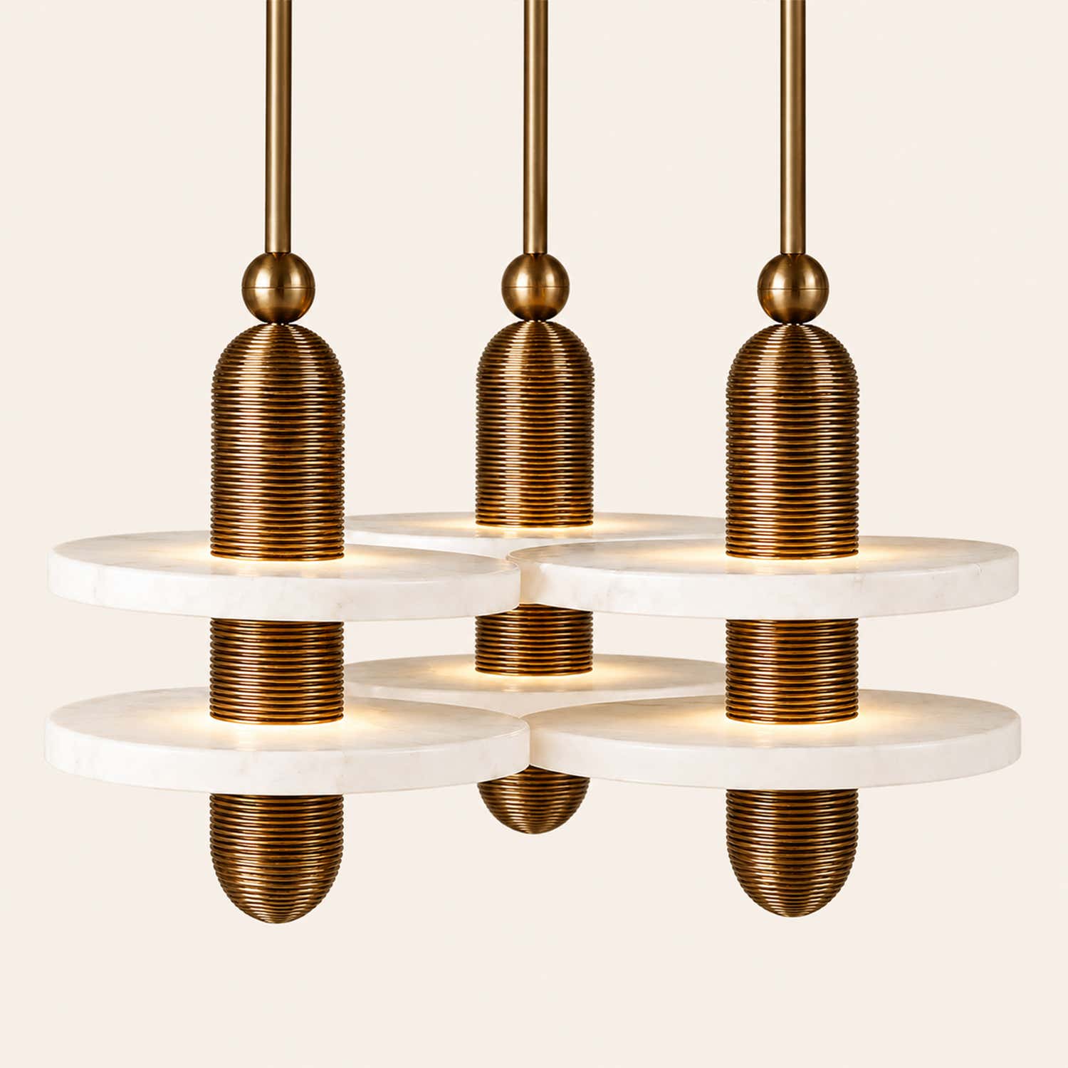 Median Alabaster Mono 4 Pendants