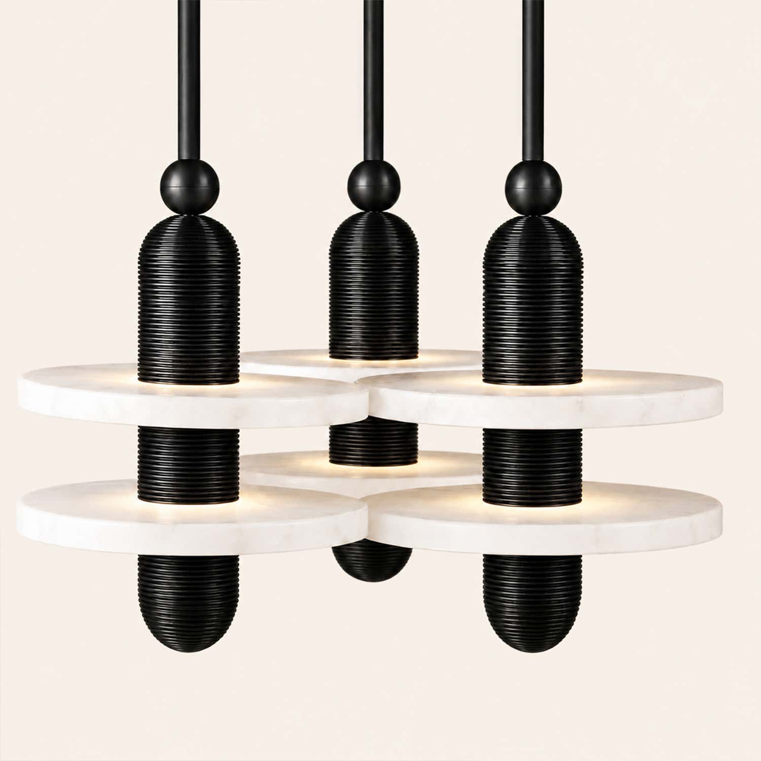 Median Alabaster Mono 4 Pendants