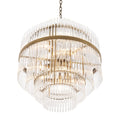 East Modern Brass Glass Chandelier - [Brass] 