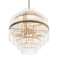 East Modern Brass Glass Chandelier - [Brass] 