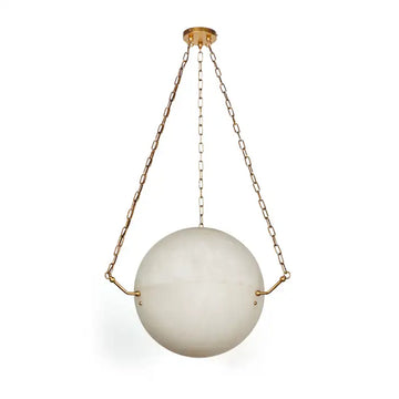 Large 'Atlas' Alabaster Suspension Lamp by Denis de la Mesiere