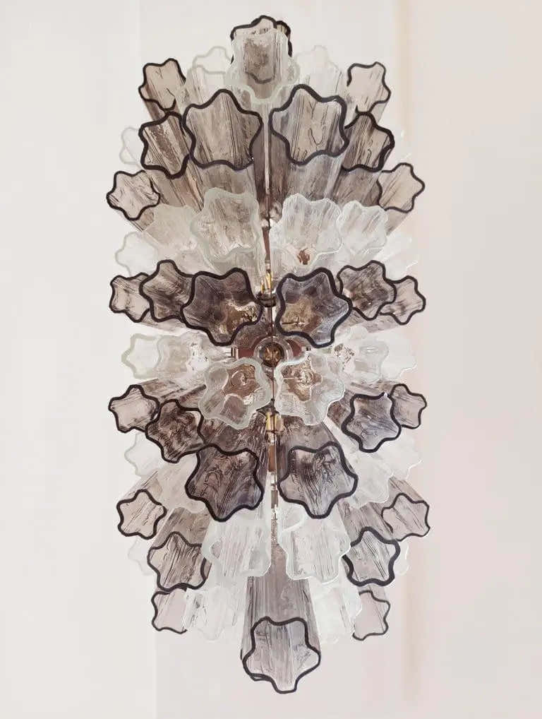 Murano Chandelier – 62 Tubes – Smoked/Transparent