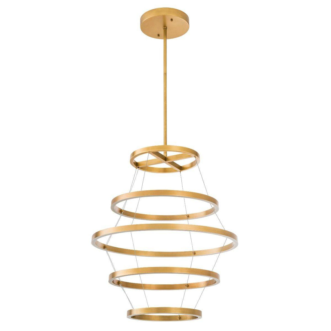 Elements Modern Brass Chandelier - [Brass] 