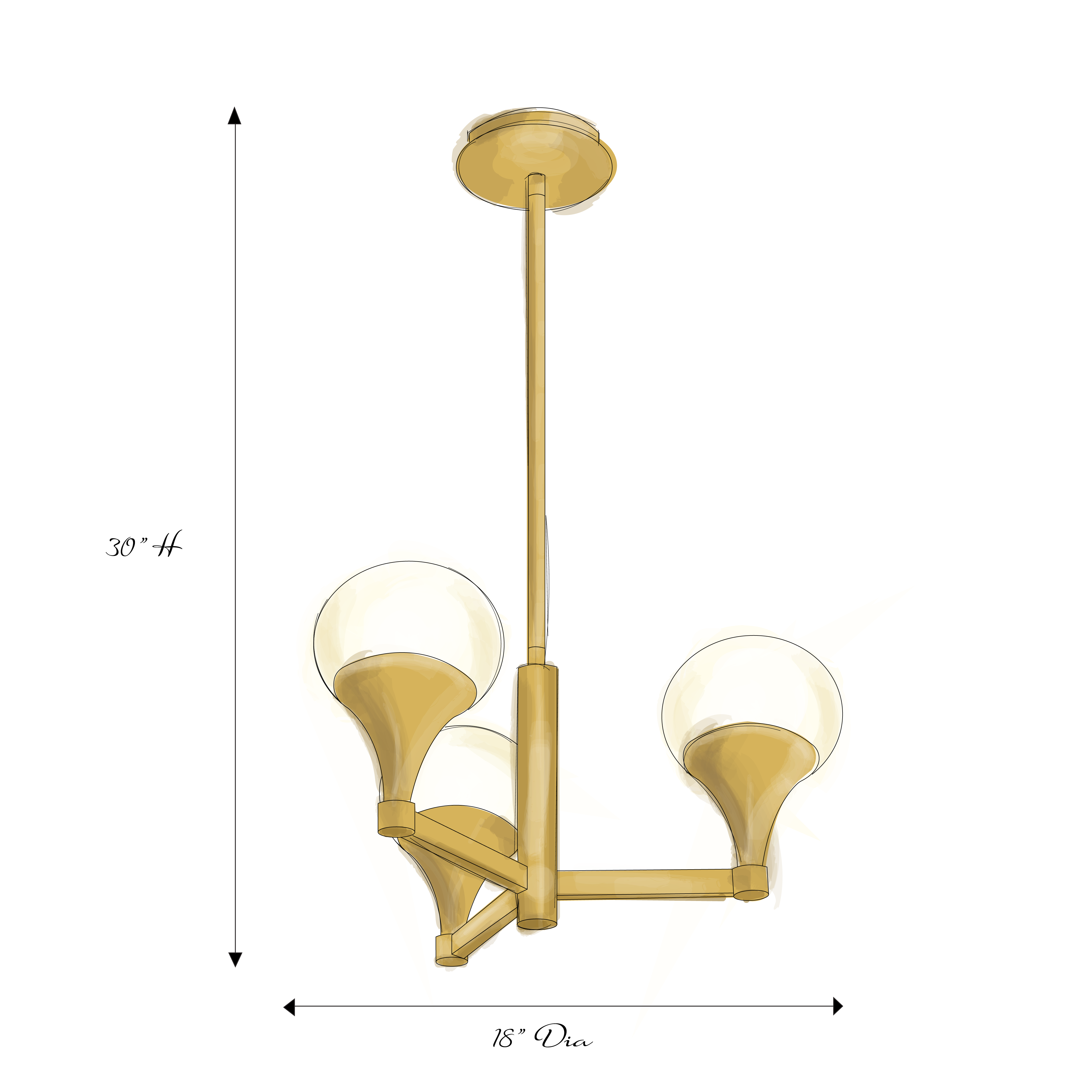 Elize White Globe Pendant
