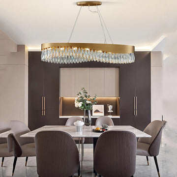 Elma Oval Crystal Chandelier