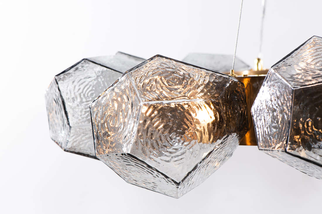 Emille Geometric Glass Chandelier