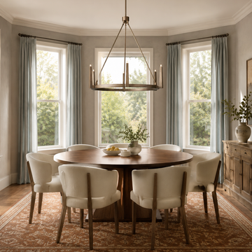 Emmet Round Chandelier 42" 54"D