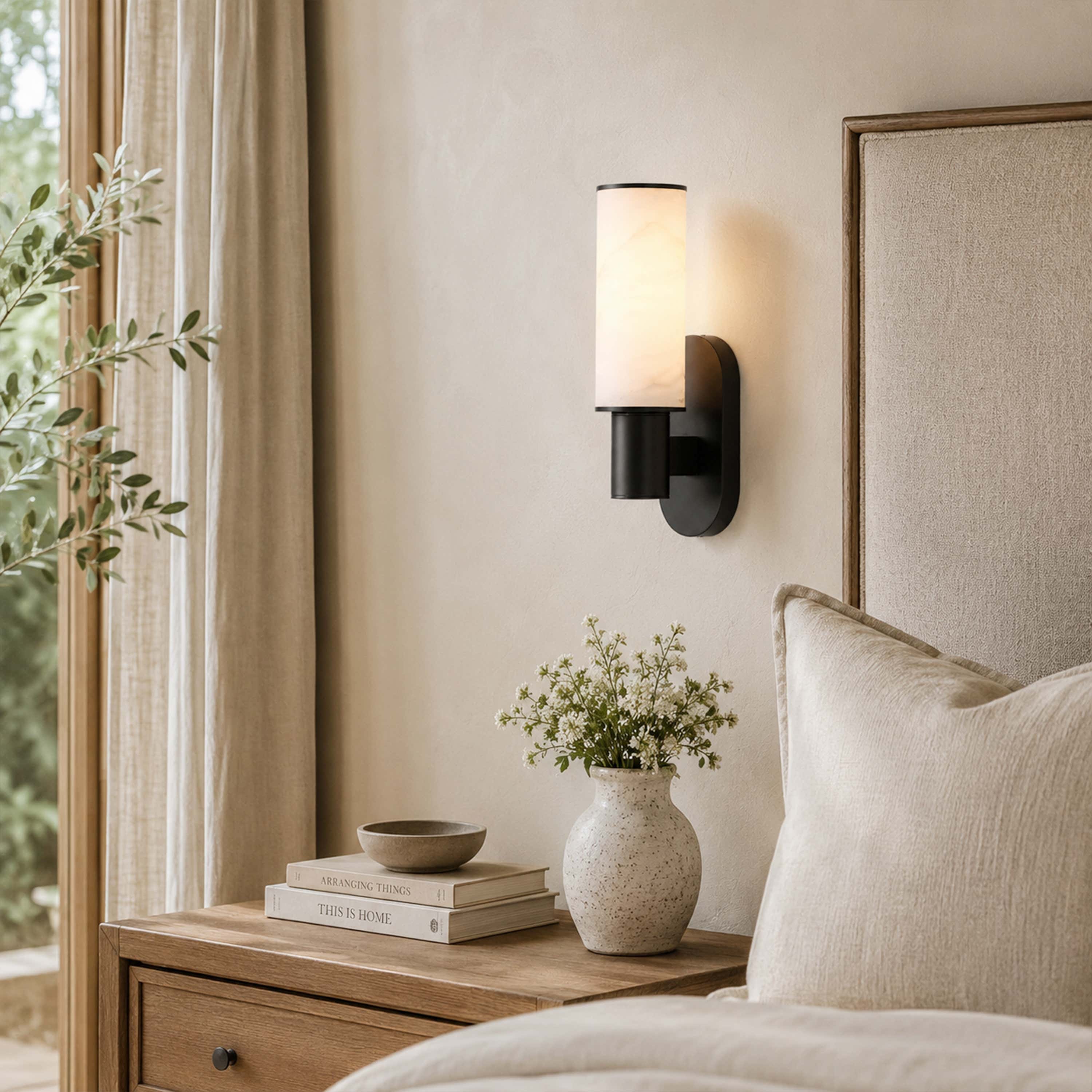 Harrlin Sconce in Alabaster