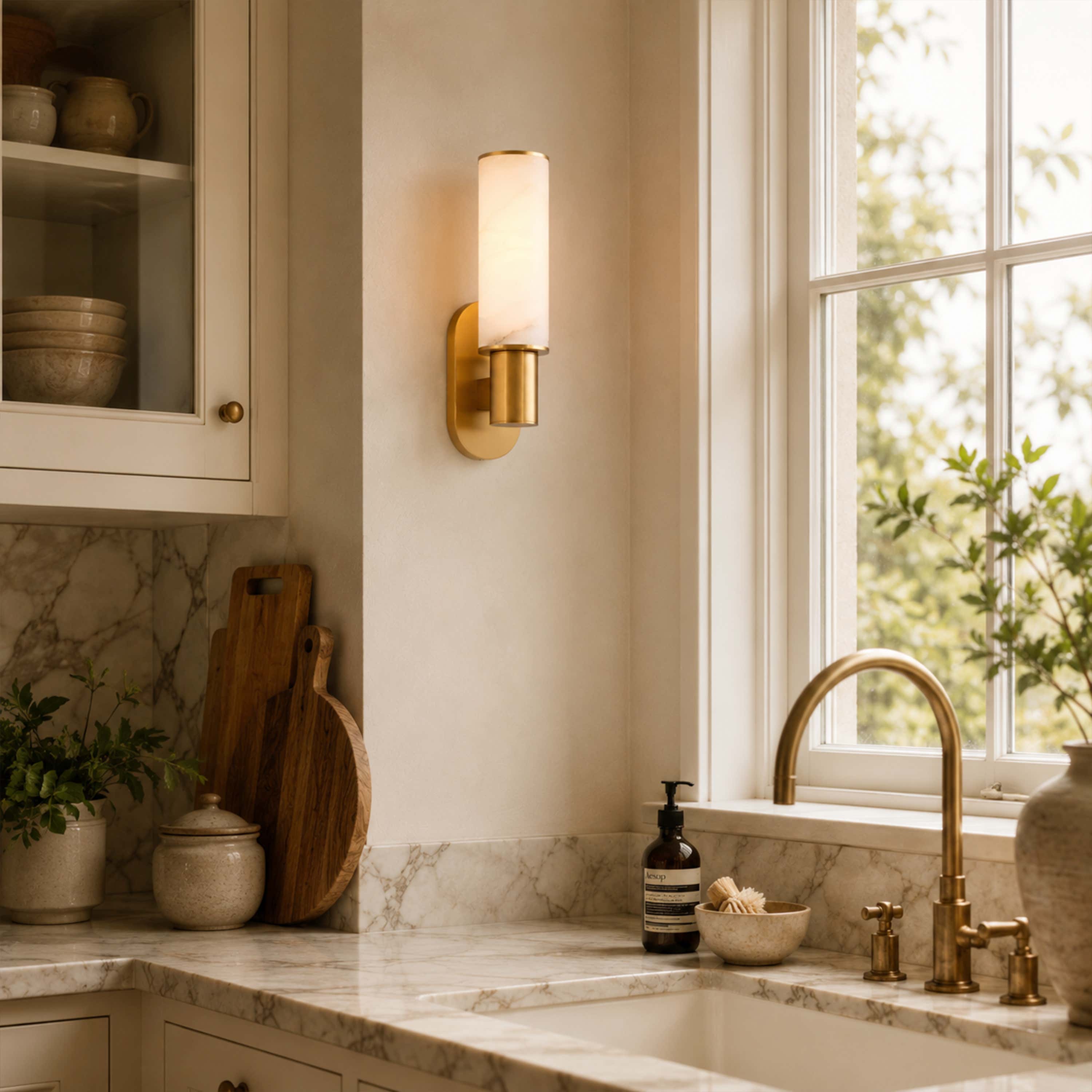 Harrlin Sconce in Alabaster