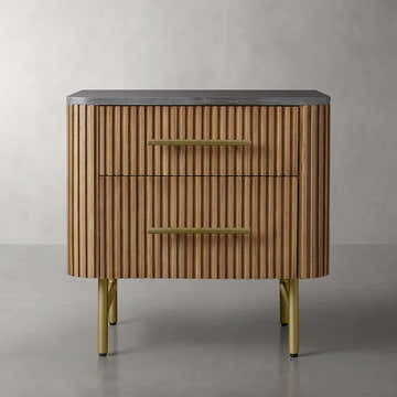 Arden Closed Nightstand in Oak