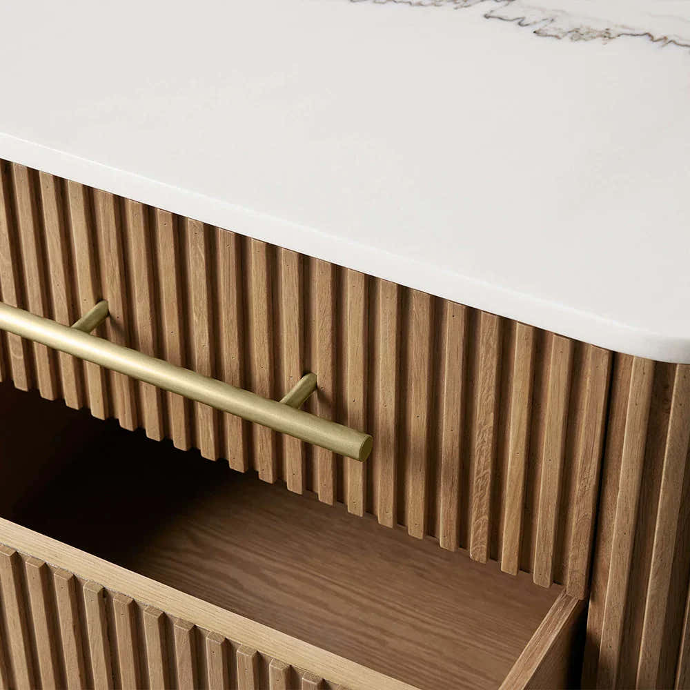Arden Closed Nightstand in Oak