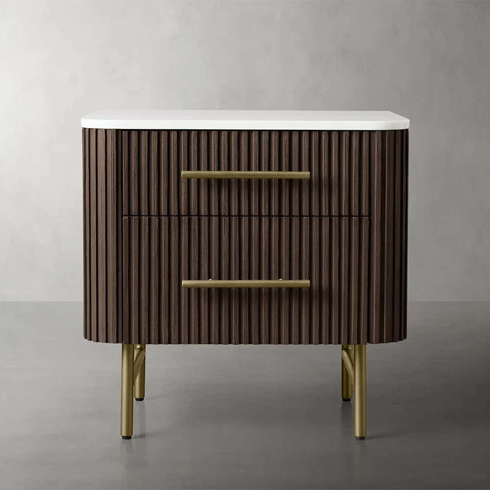 Arden Closed Nightstand in Oak
