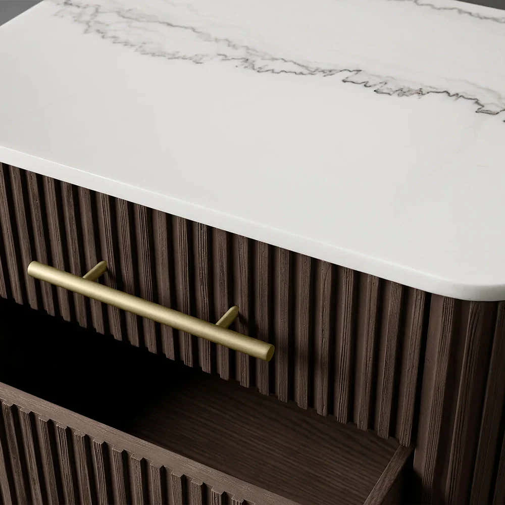 Arden Closed Nightstand in Oak